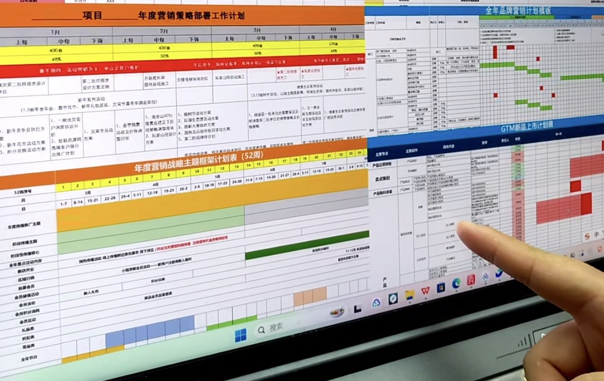 Marketing strategy deployment and budget planning dashboard for China market