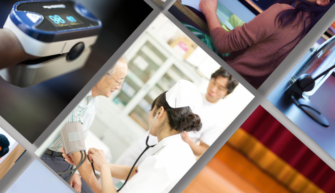 Collage of Home Healthcare and Medical Monitoring Scenarios